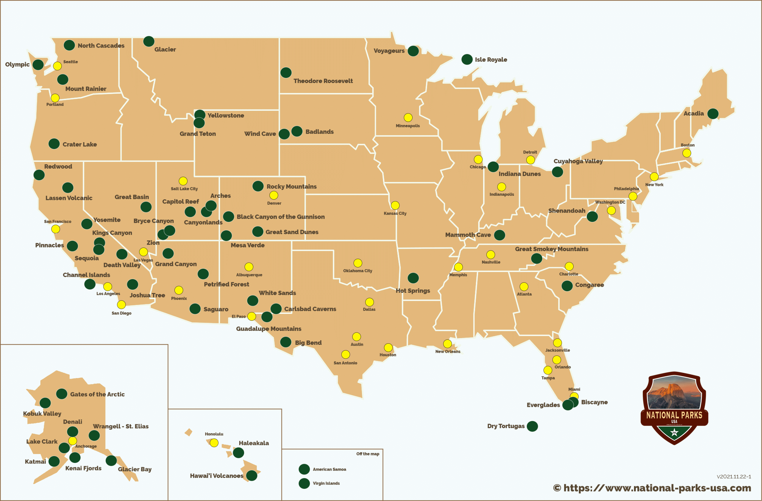 usa map with all cities